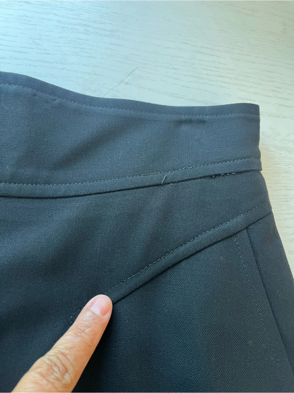 VTG Escada Wool Black Midi Maxi Skirt Elegant High-Waist Silhouette Size 36/6